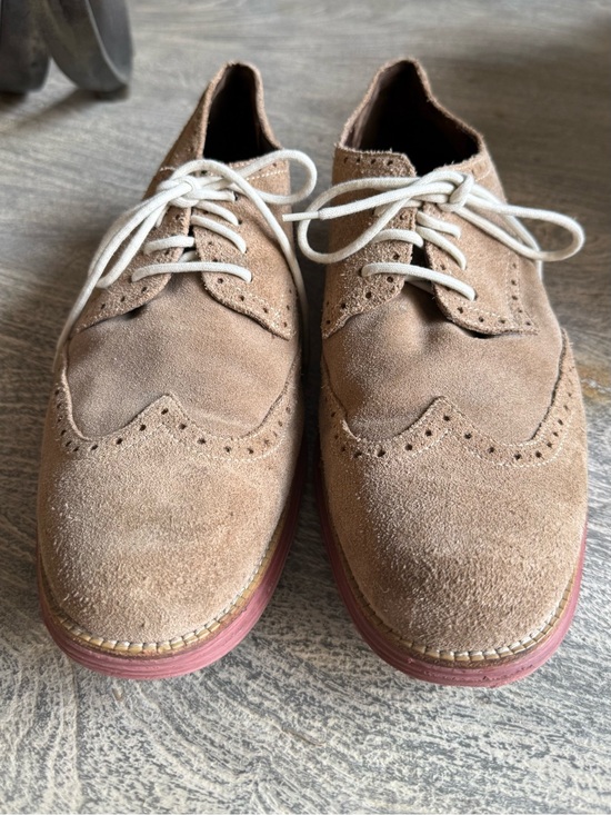 Cole Haan Lunargrand Tan Suede Wingtips w/ Brick Red Sole - Size 13 main image 5